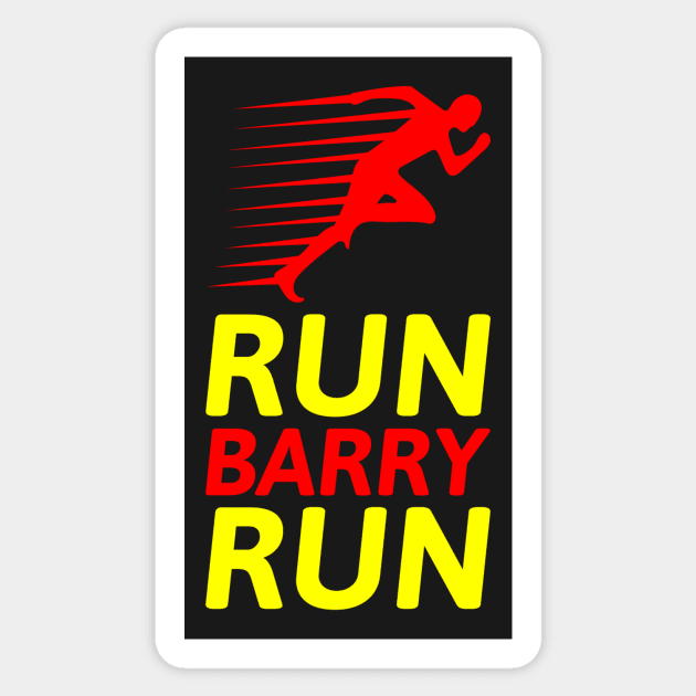 RUN BARRY RUN Sticker by FangirlFuel